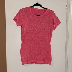 Lululemon Pink Tech Short Sleeve Top